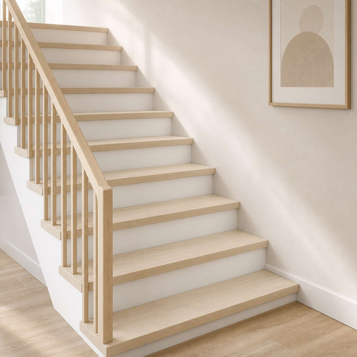 Stair Tread 20 pcs 80 x 30 x 2 cm White Solid Oak Wood