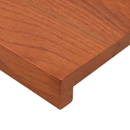 Stair Tread 20 pcs 90 x 25 x 2 cm Brown Solid Oak Wood