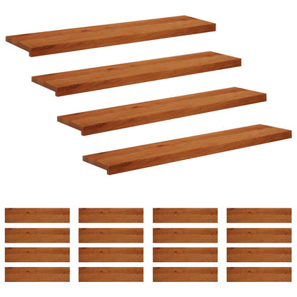 Stair Tread 20 pcs 120 x 30 x 2 cm Brown Solid Oak Wood