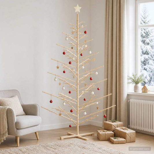 Wooden Christmas Tree KOTKA 240 cm Bamboo and Solid Pine Wood