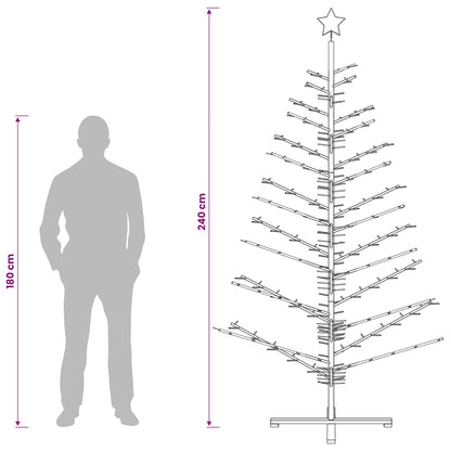 Wooden Christmas Tree KOTKA 240 cm Bamboo and Solid Pine Wood