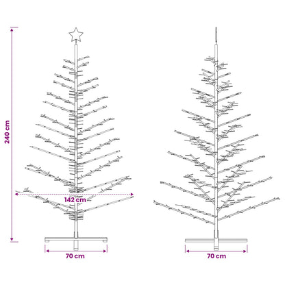 Wooden Christmas Tree KOTKA 240 cm Bamboo and Solid Pine Wood