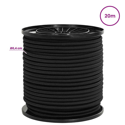 Bungee Cords 4 mm Black PP and Rubber