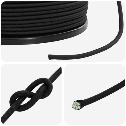 Bungee Cords 4 mm Black PP and Rubber