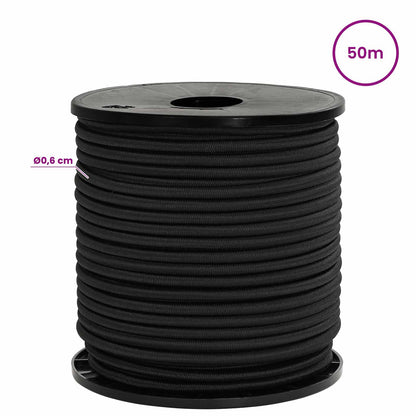 Bungee Cords 6 mm Black PP and Rubber