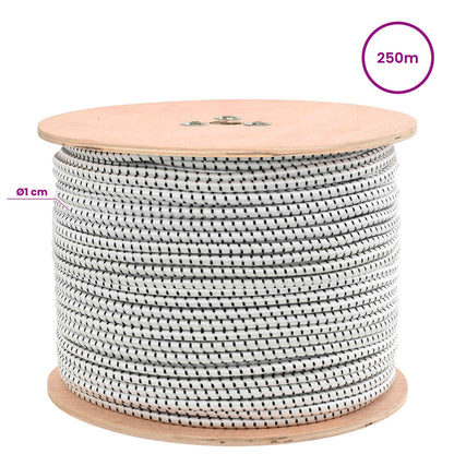 Bungee Cords 10 mm Black and White PP and Rubber