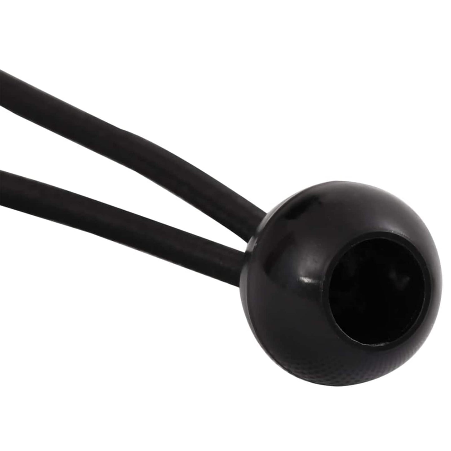 Bungee Cords with Balls 100 pcs Black 4 mm x 22 cm