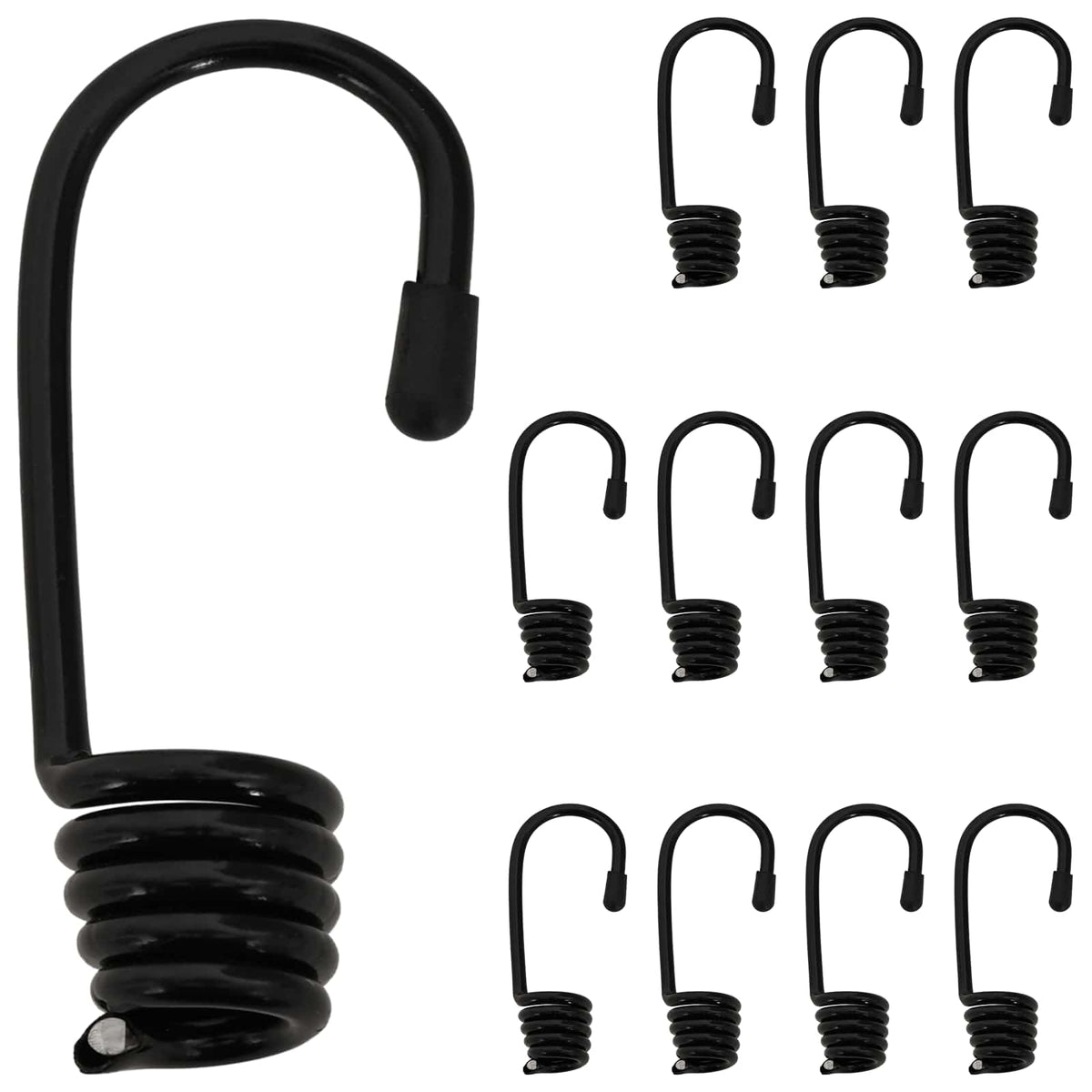 Hooks 12 pcs Black 4 mm x 5 cm Steel