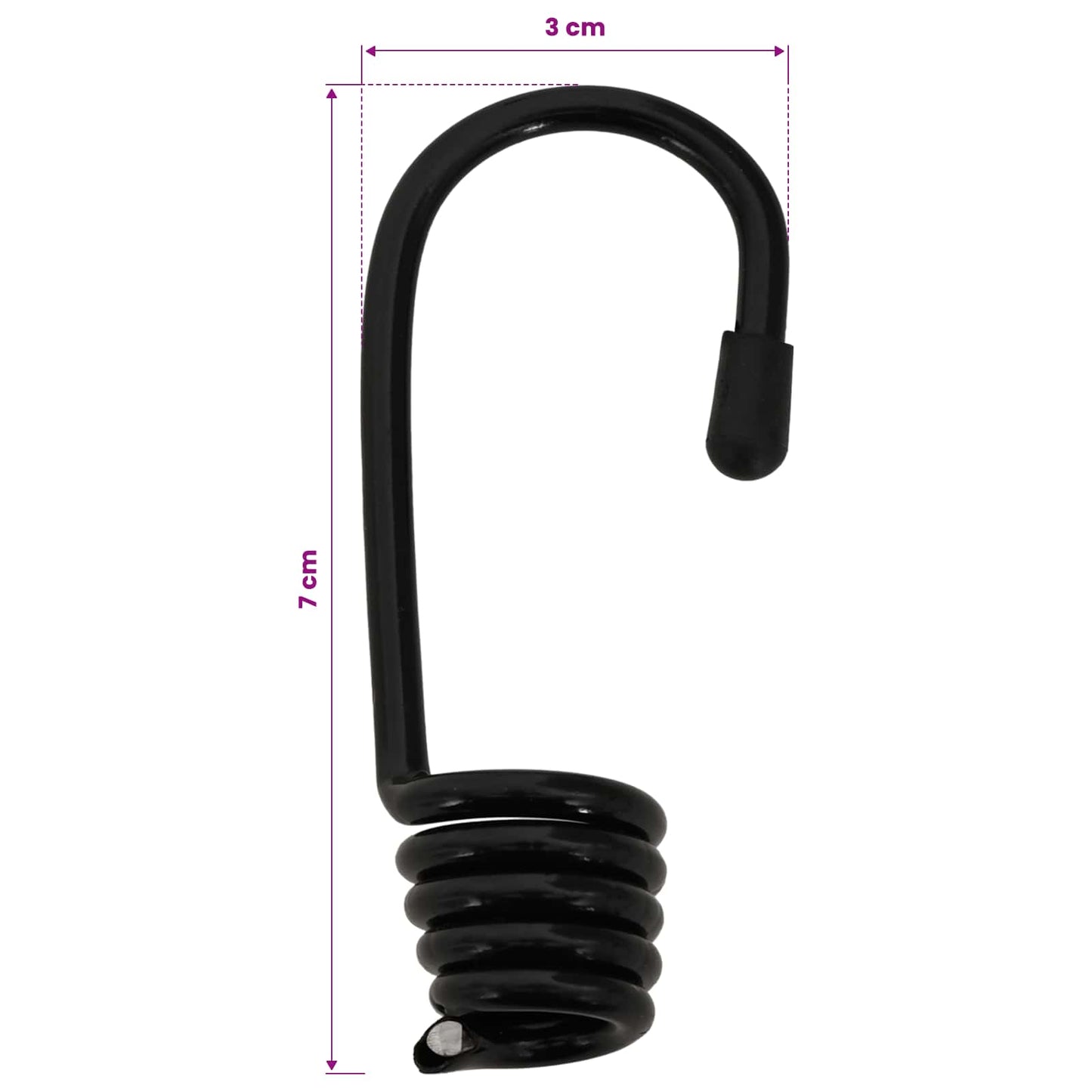 Hooks 100 pcs Black 4 mm x 5 cm Steel