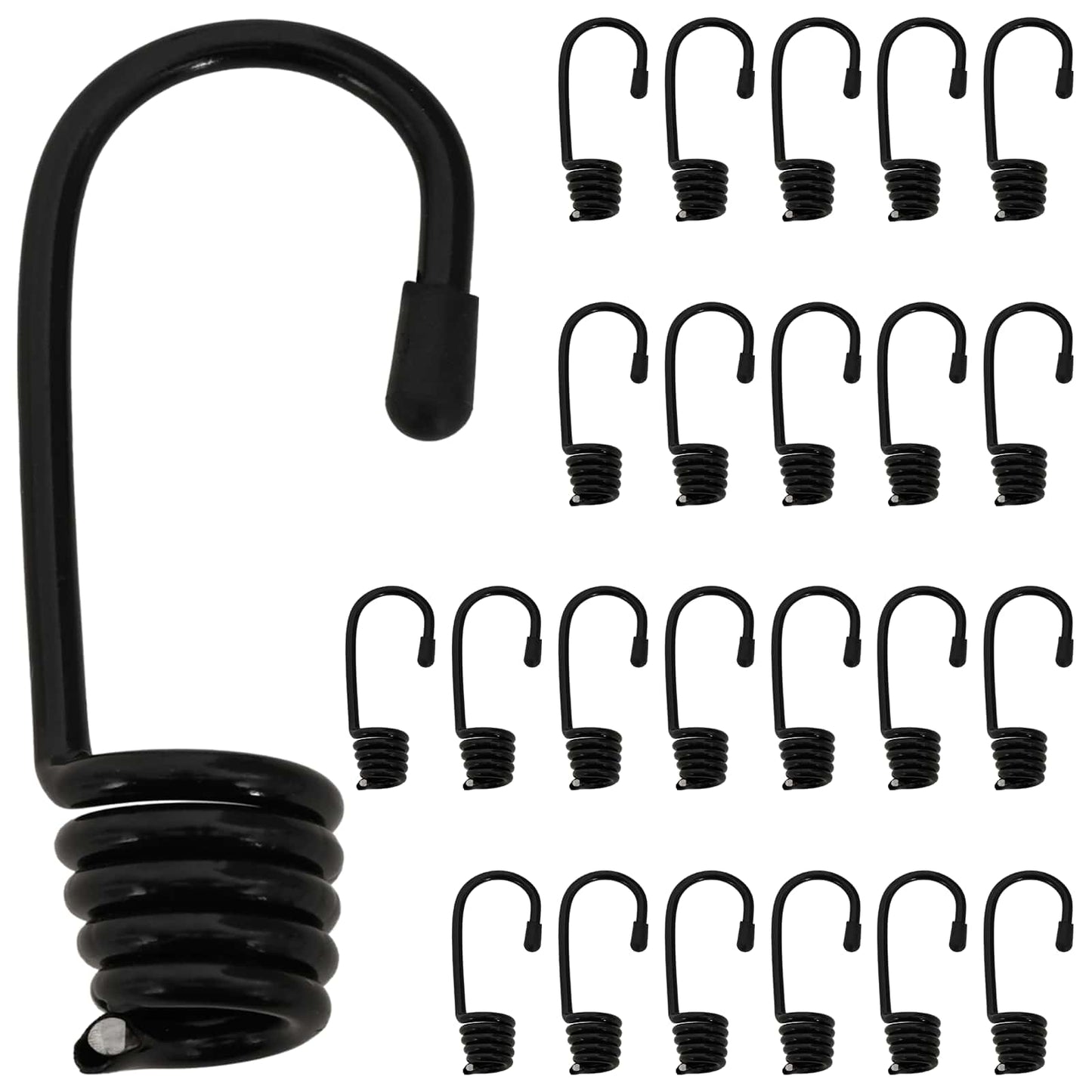 Hooks 24 pcs Black 6 mm x 5 cm Steel