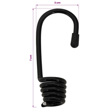 Hooks 24 pcs Black 6 mm x 5 cm Steel