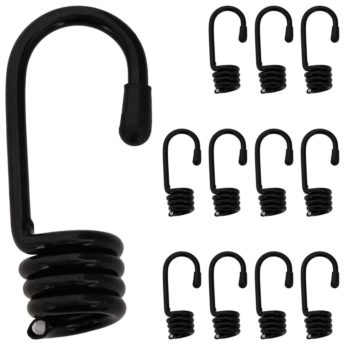 Hooks 12 pcs Black 8 mm x 5 cm Steel