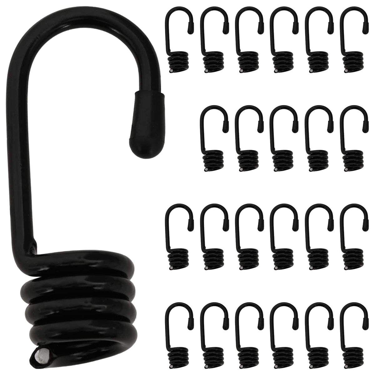 Hooks 24 pcs Black 8 mm x 5 cm Steel