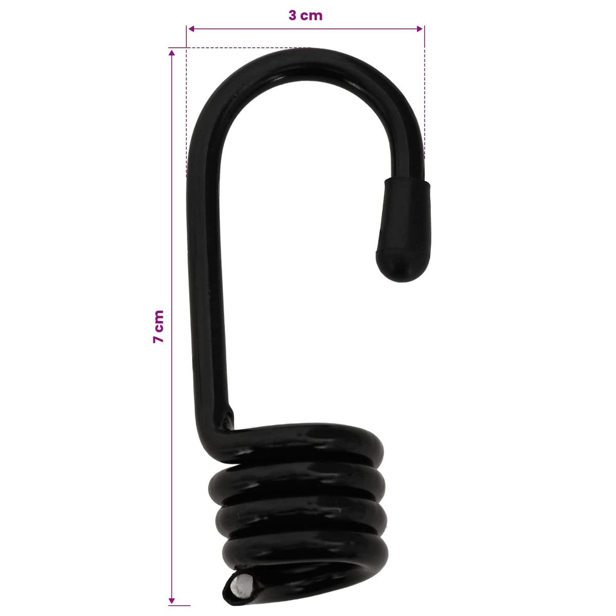 Hooks 100 pcs Black 8 mm x 5 cm Steel