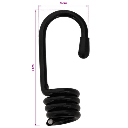 Hooks 100 pcs Black 8 mm x 5 cm Steel