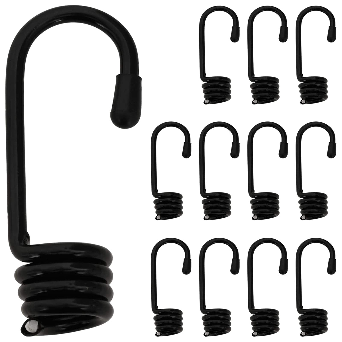 Hooks 12 pcs Black 10 mm x 5 cm Steel