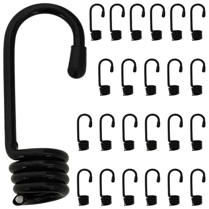 Hooks 24 pcs Black 10 mm x 5 cm Steel