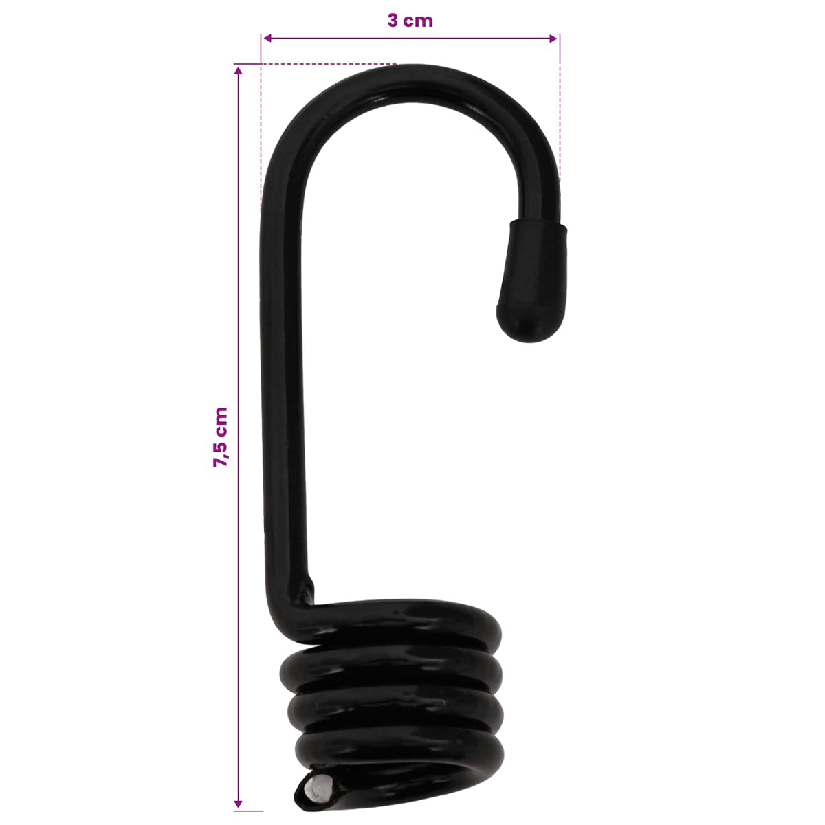 Hooks 100 pcs Black 10 mm x 5 cm Steel