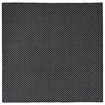 Rug ORIZ Black Mesh Pattern 200 x 200 cm 100% Polyester