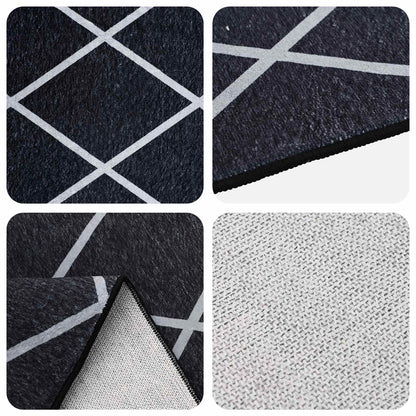 Rug ORIZ Black Diamond Pattern 300 x 400 cm 100% Polyester