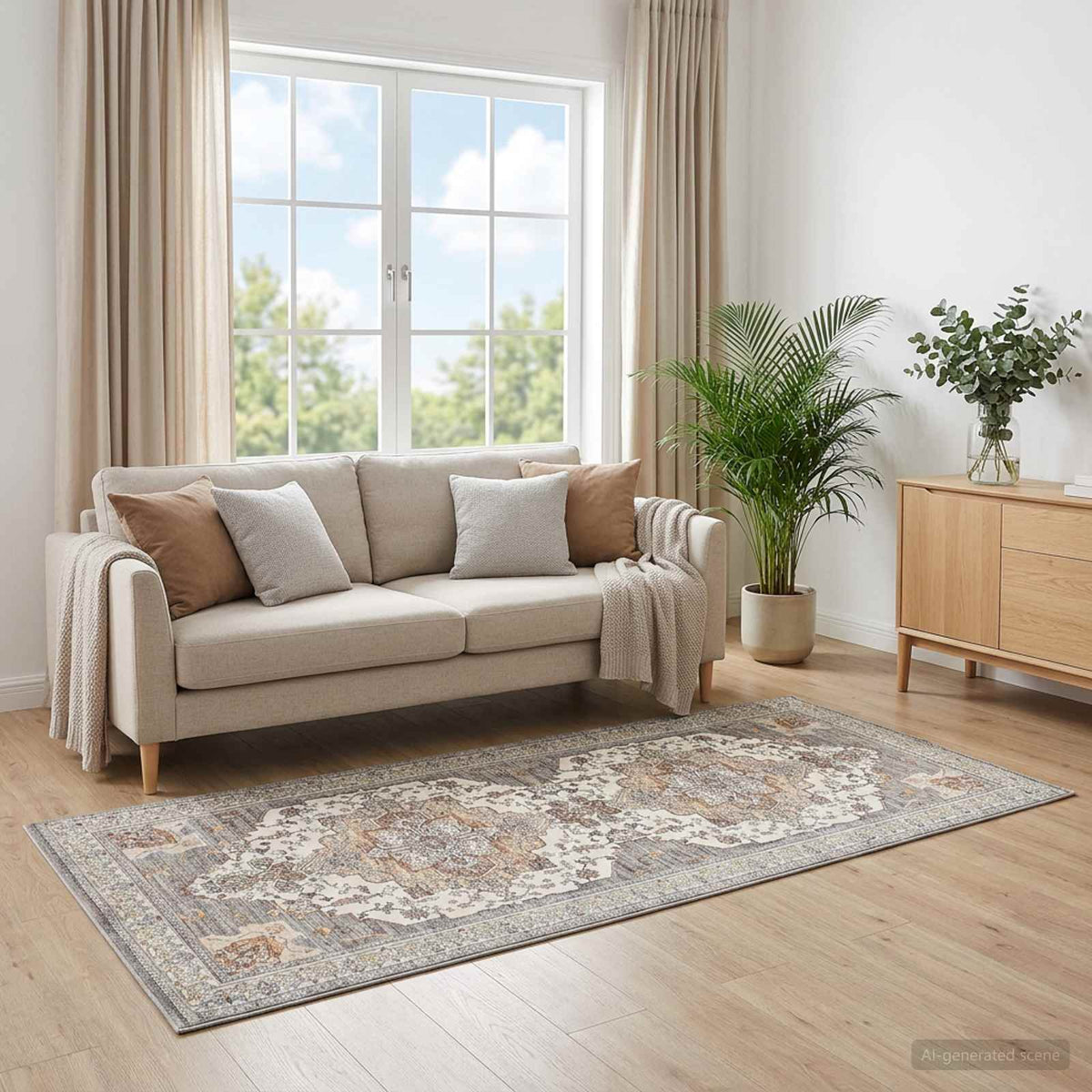 Rug ORIZ Brown 80 x 200 cm 100% Polyester