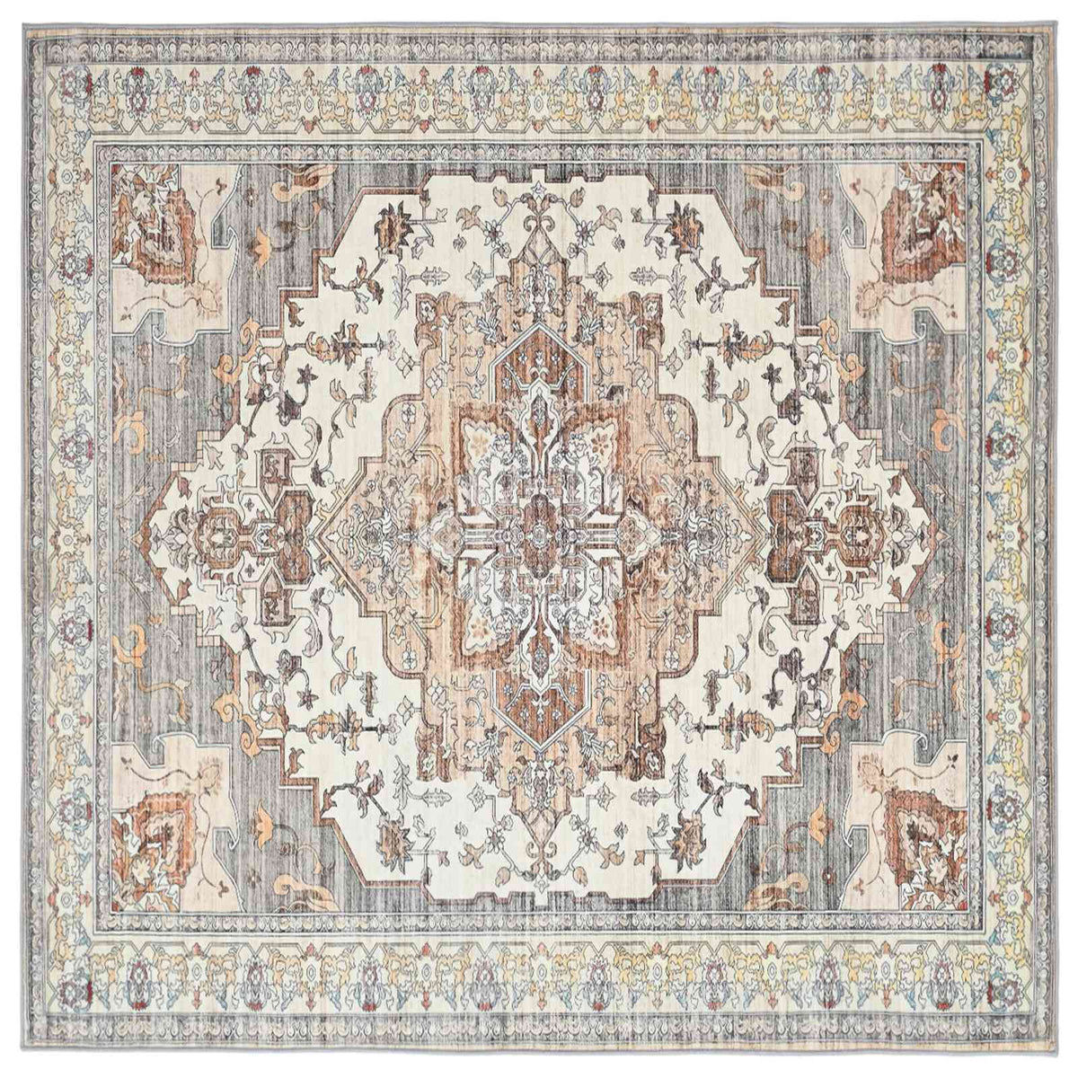 Rug ORIZ Brown 160 x 160 cm 100% Polyester
