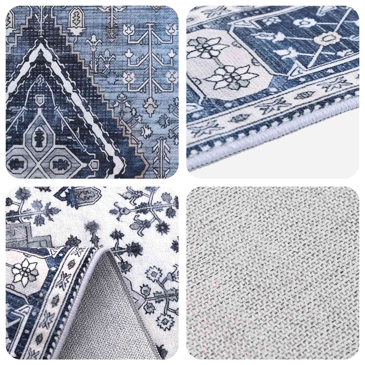 Rug ORIZ Dark Blue 120 x 170 cm 100% Polyester