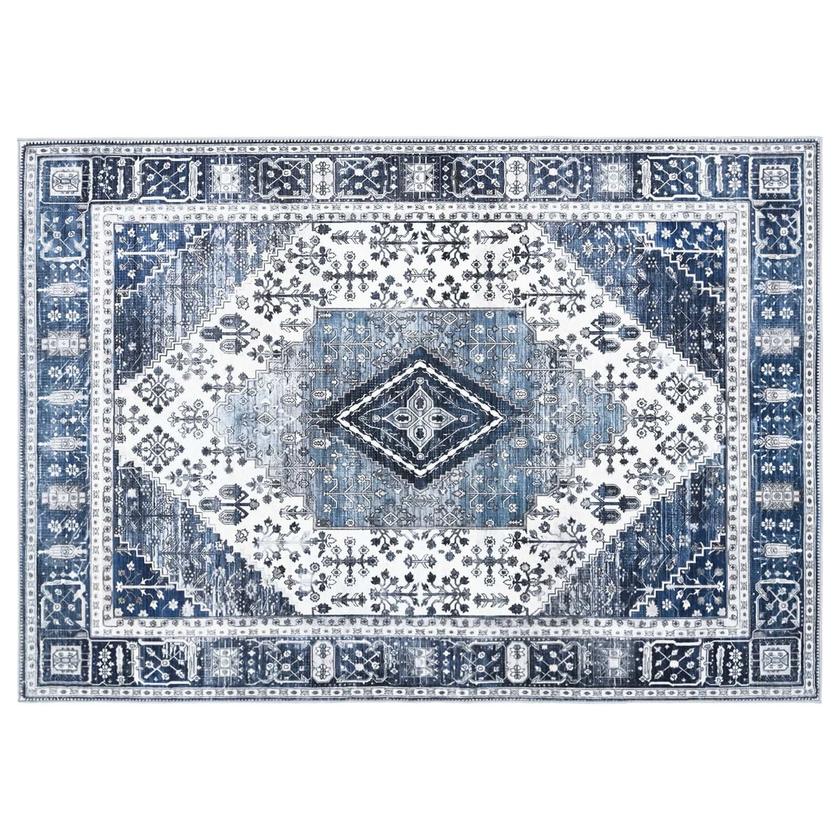 Rug ORIZ Dark Blue 120 x 170 cm 100% Polyester