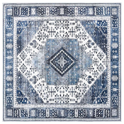Rug ORIZ Dark Blue 160 x 160 cm 100% Polyester