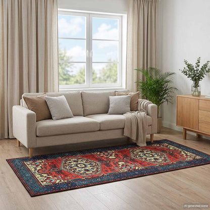Rug ORIZ Red 80 x 200 cm 100% Polyester