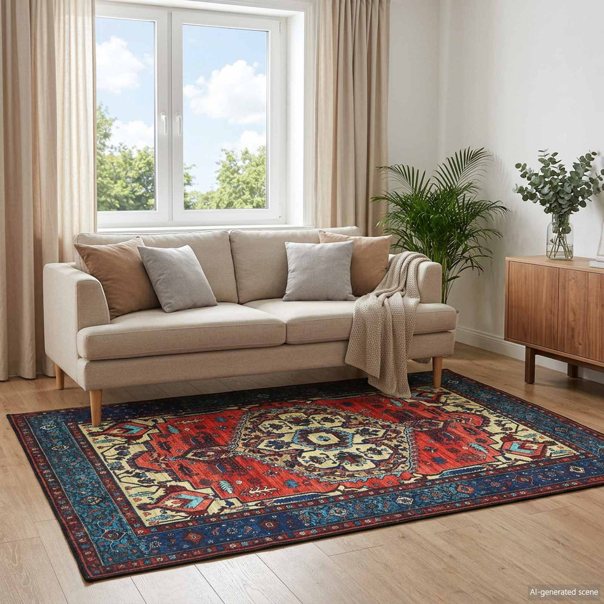 Rug ORIZ Red 120 x 170 cm 100% Polyester