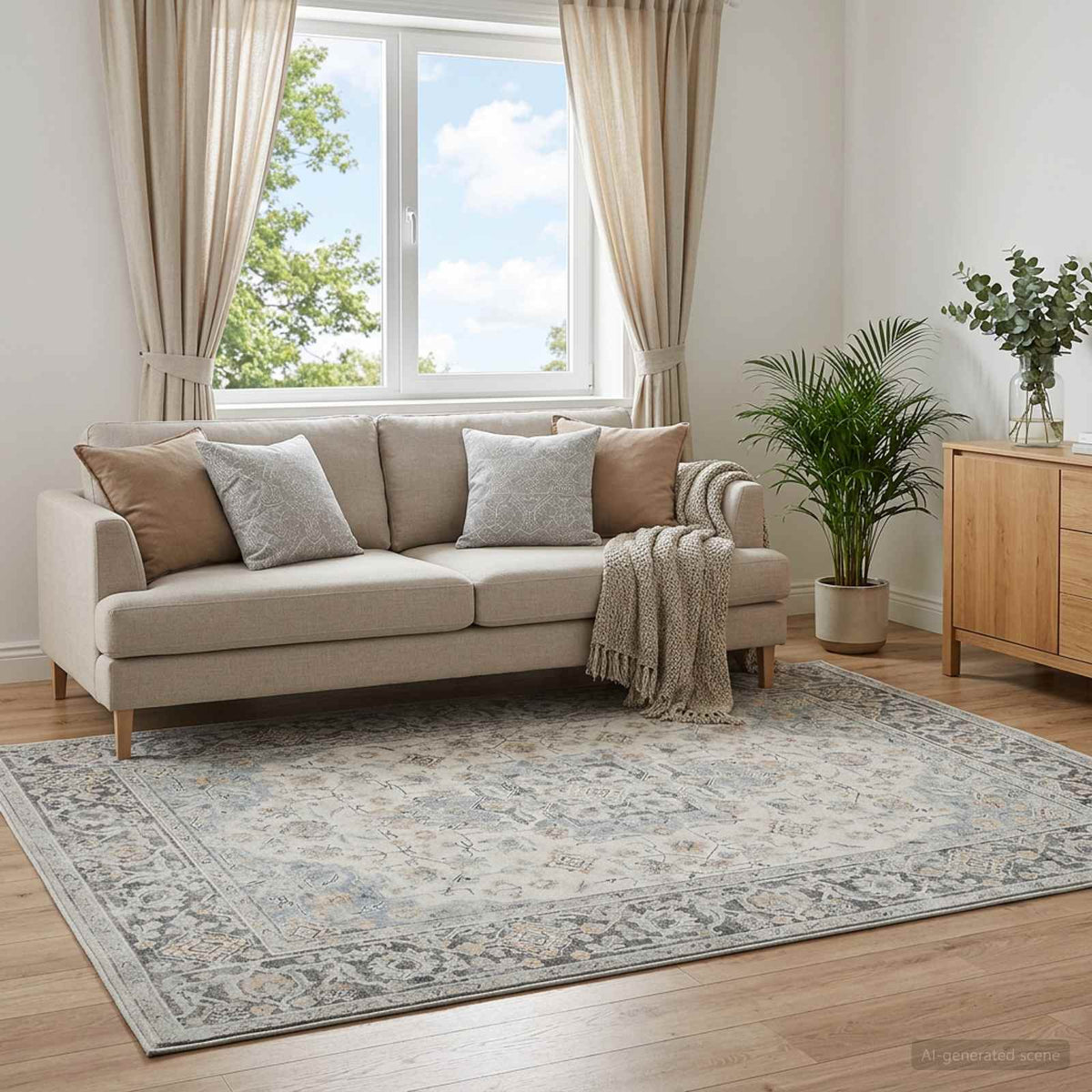 Rug ORIZ Cream 80 x 150 cm 100% Polyester