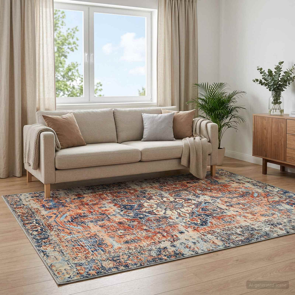 Rug ORIZ Orange 240 x 340 cm 100% Polyester