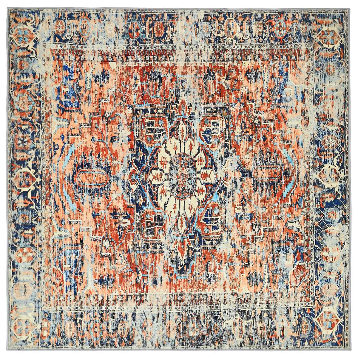 Rug ORIZ Orange 160 x 160 cm 100% Polyester