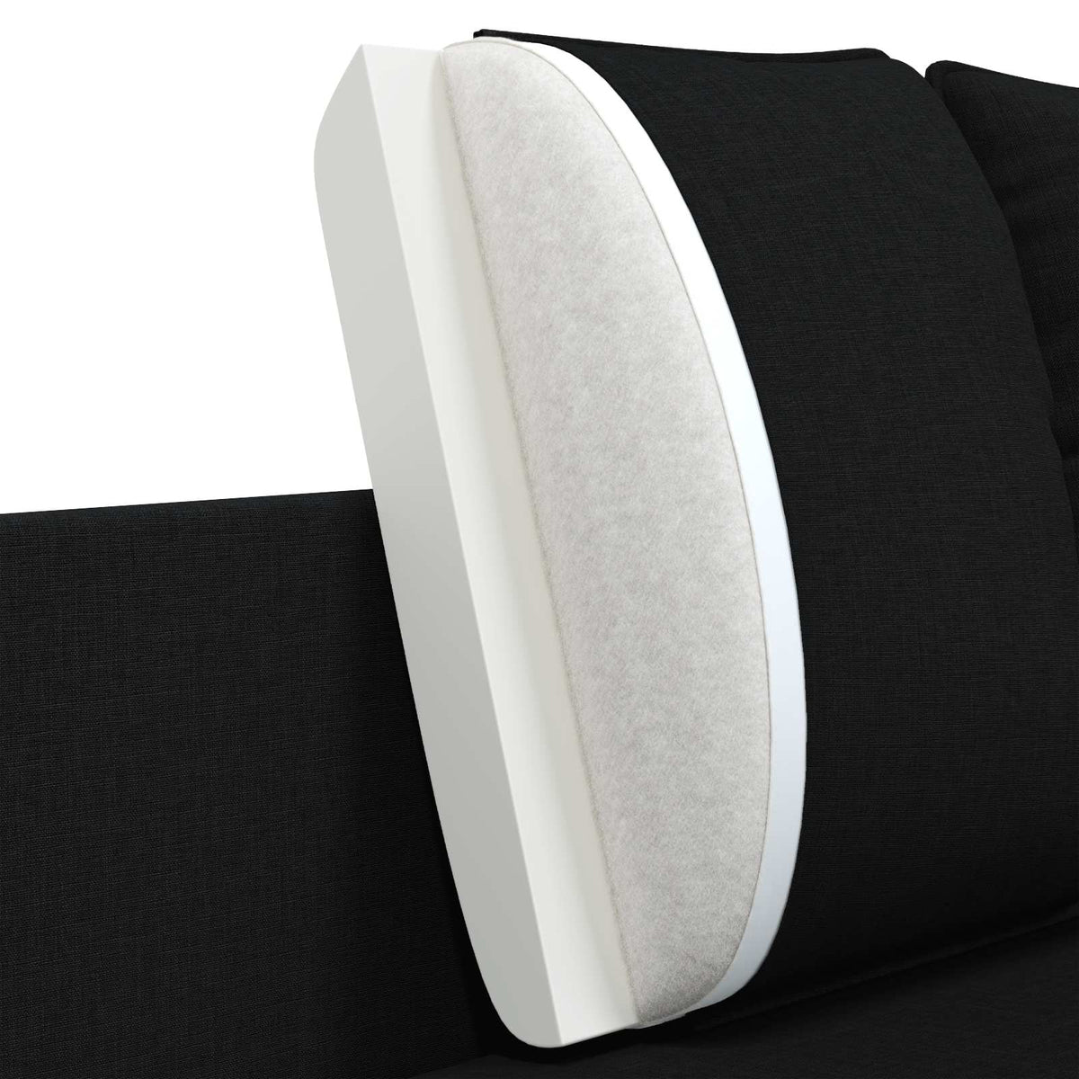 2-Seater Sofa Black 188 x 81 x 89 cm Fabric