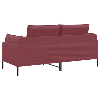 2-Seater Sofa Wine Red 188 x 81 x 89 cm Fabric