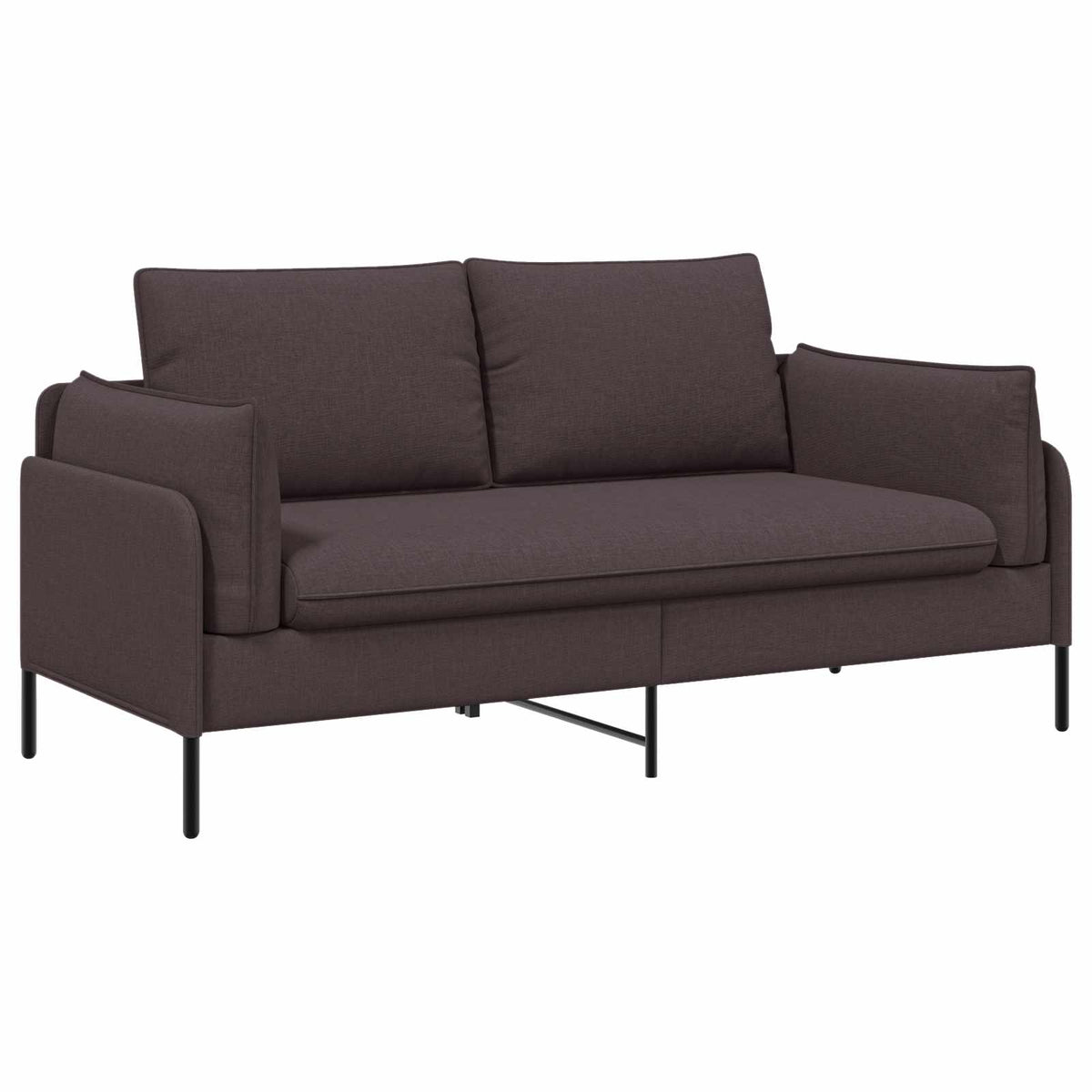 2-Seater Sofa Dark Brown 188 x 81 x 89 cm Fabric