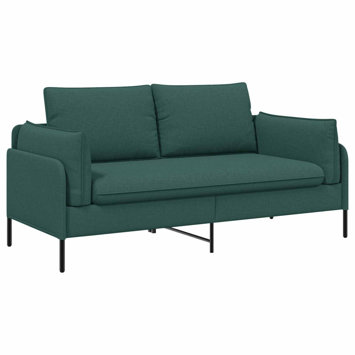 2-Seater Sofa Dark Green 188 x 81 x 89 cm Fabric