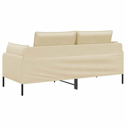 2-Seater Sofa Cream 188 x 81 x 89 cm Fabric