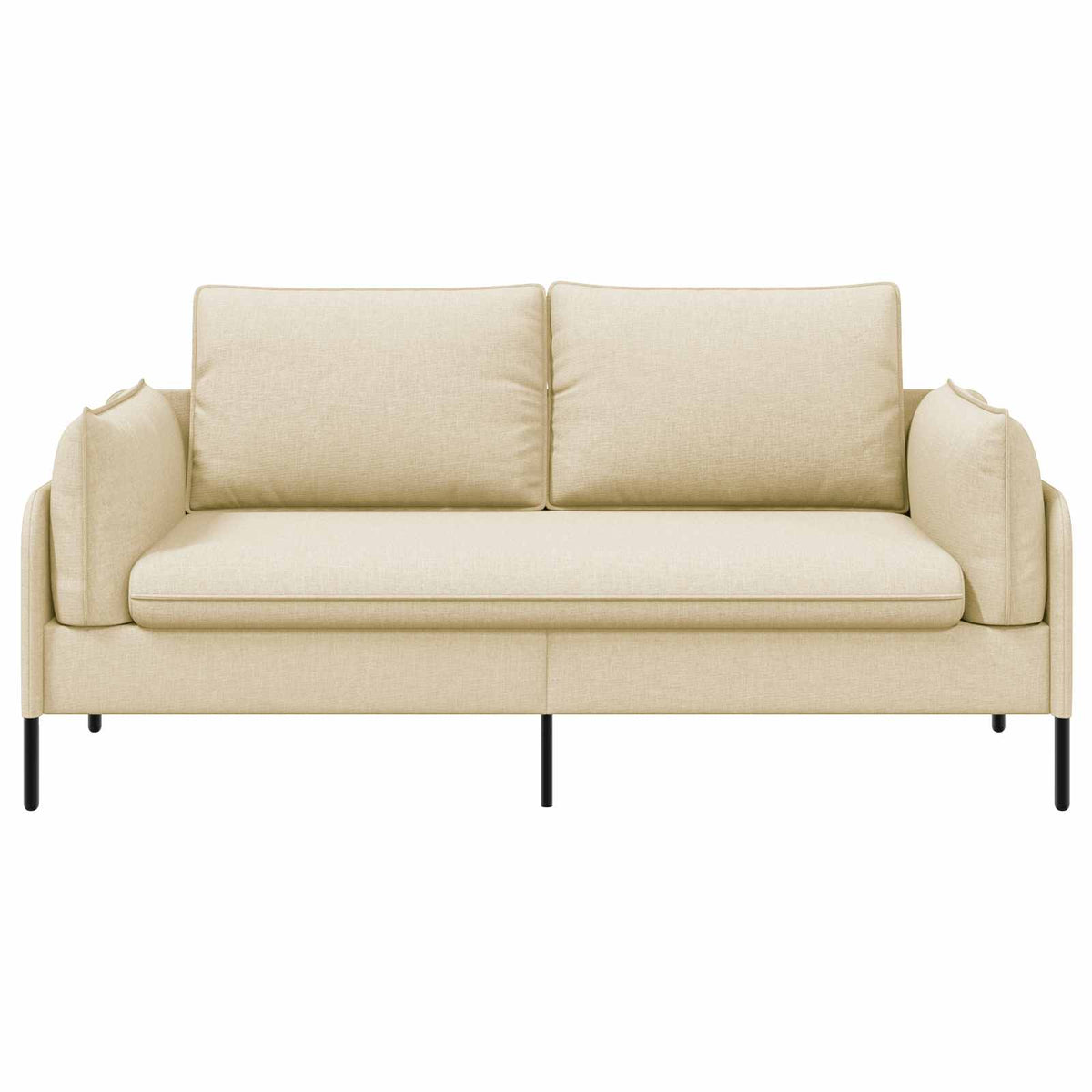 2-Seater Sofa Cream 188 x 81 x 89 cm Fabric