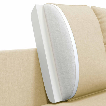 2-Seater Sofa Cream 188 x 81 x 89 cm Fabric