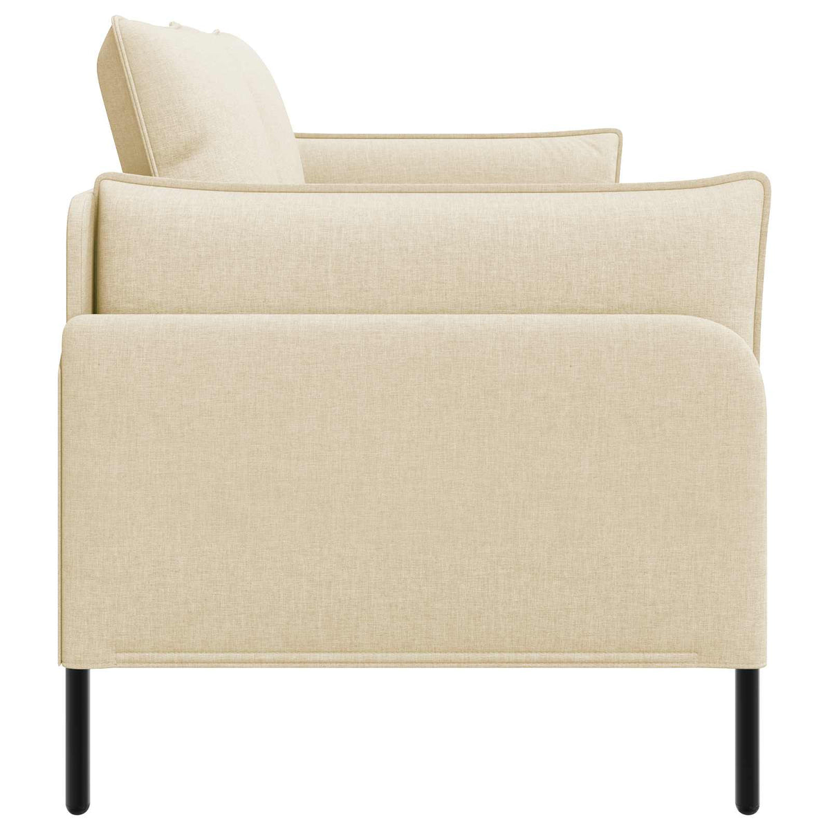 2-Seater Sofa Cream 188 x 81 x 89 cm Fabric