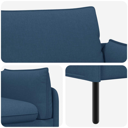 2-Seater Sofa Blue 188 x 81 x 89 cm Fabric