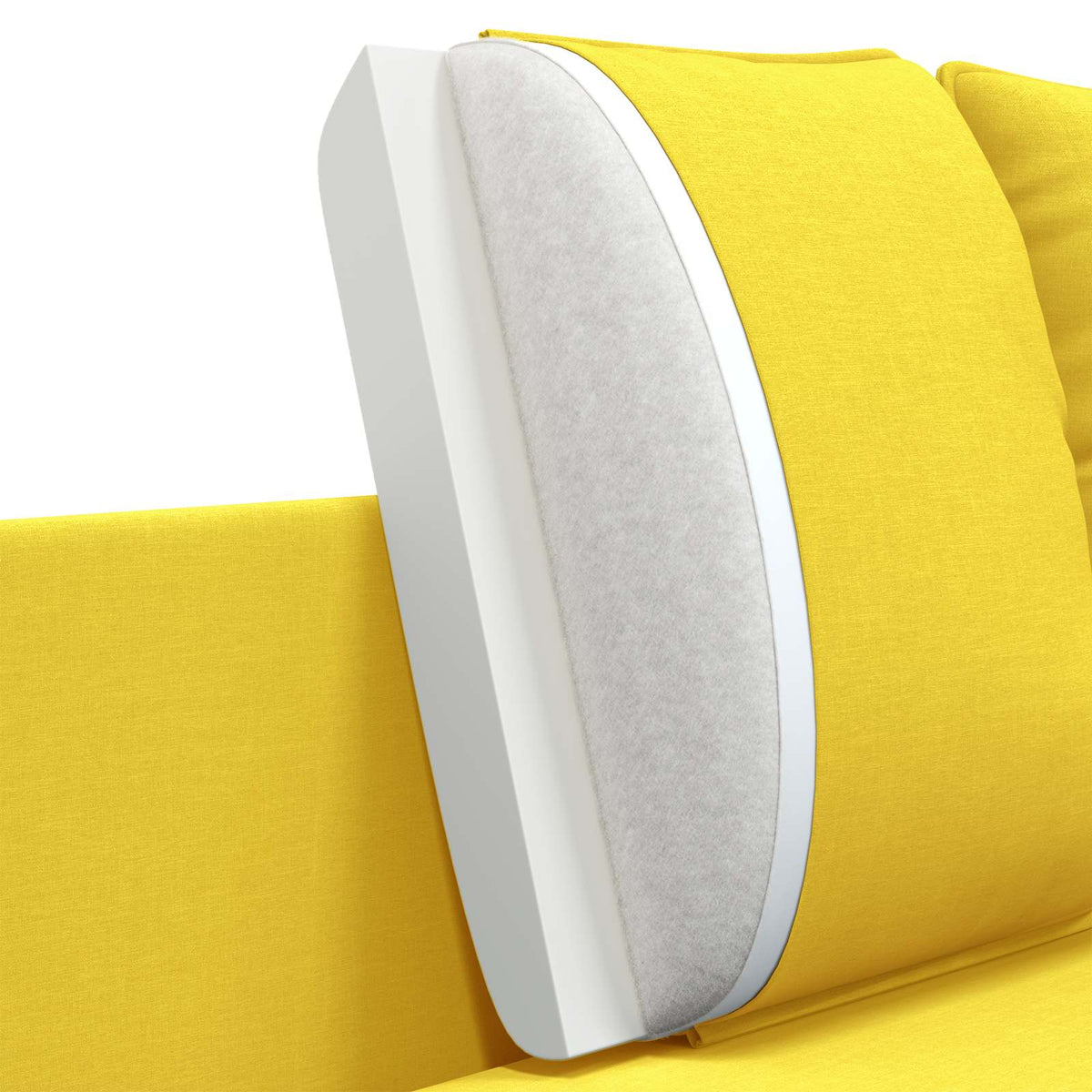2-Seater Sofa Light Yellow 188 x 81 x 89 cm Fabric