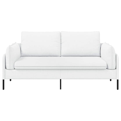 2-Seater Sofa White 188 x 81 x 89 cm Fabric