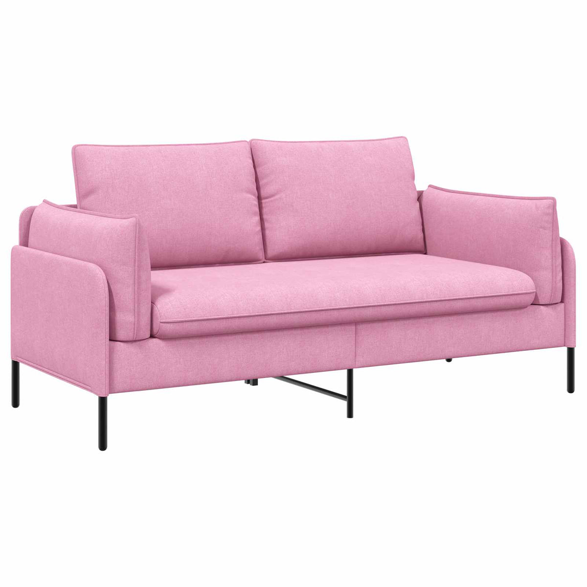 2-Seater Sofa Pink 188 x 81 x 89 cm Fabric