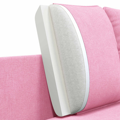2-Seater Sofa Pink 188 x 81 x 89 cm Fabric