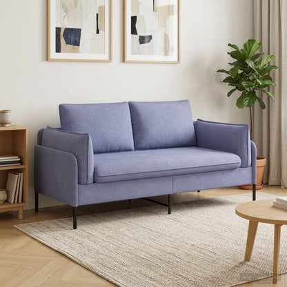 2-Seater Sofa Jeans Blue 188 x 81 x 89 cm Fabric