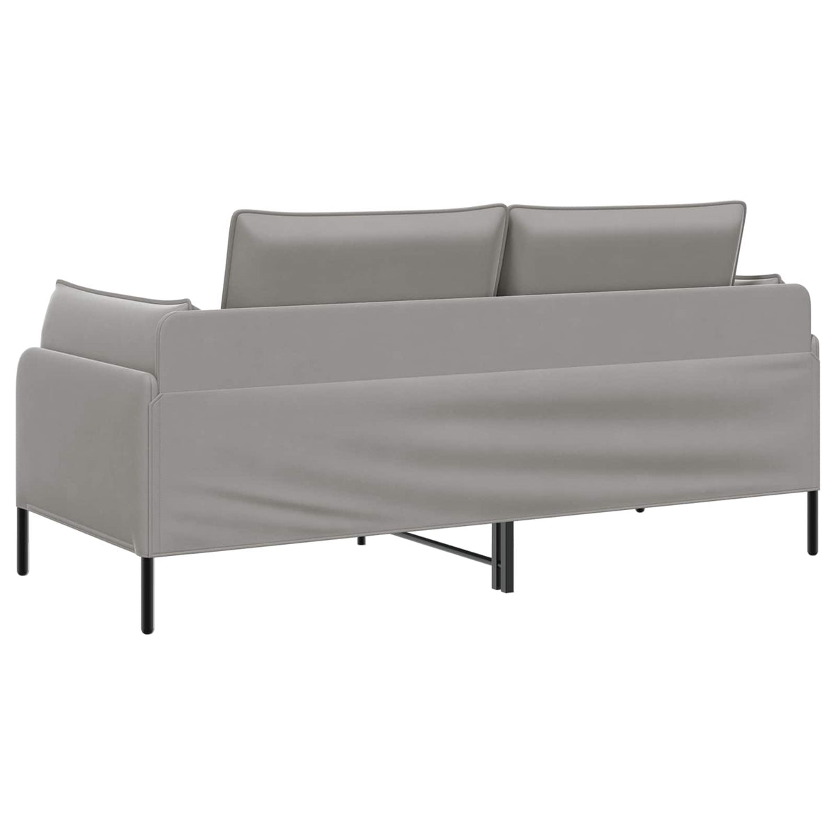 2-Seater Sofa 2-Seater Light Grey 188 x 81 x 89 cm Velvet