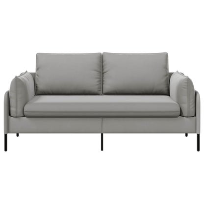 2-Seater Sofa 2-Seater Light Grey 188 x 81 x 89 cm Velvet